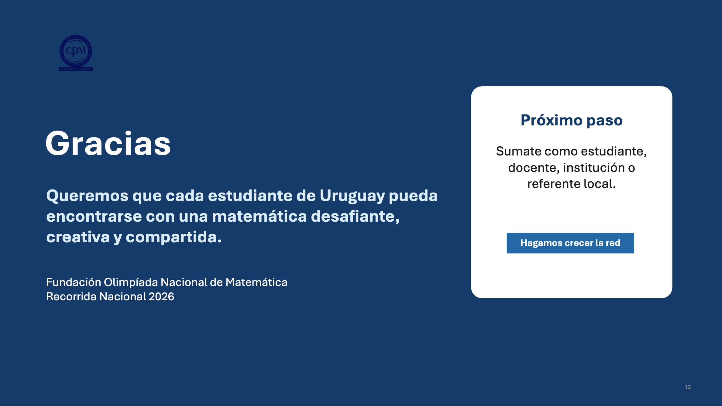 Recorrida Nacional 2026 - slide 10